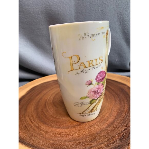 Paris Eiffel Tower 17 Oz. Floral Mug by Cypress Home - Picture 5 of 12